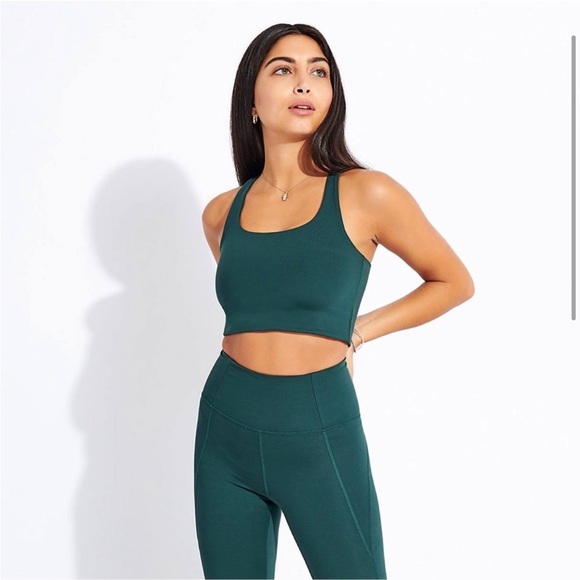 girlfriend collective Paloma Racerback Sport Bra Top / Moss Pine Green / Size XS - Picture 3 of 7